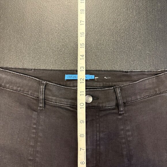 J. McLaughlin Rainey High Rise Jeans Stretch Ankle Split Front Hem Sz 10 Preppy - Picture 4 of 11